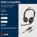 Poly Blackwire 5220 - Headset - on-ear - wired - USB-C, 3.5 mm jack - black - Certified for Skype for Business, Cisco Jabber Certified, Avaya Certified, Certified for Microsoft Teams, Zoom Certified, UC certified, Works With Chromebook Certified thumbnail 3