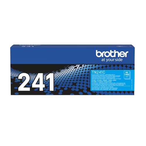 Brother TN241C - Cyan - original - toner cartridge - for Brother DCP-9015, DCP-9020, HL-3140, HL-3150, HL-3170, MFC-9140, MFC-9330, MFC-9340