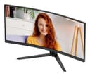 AOC Basic-line CU34B3E - B3 Series - LED monitor - curved - 34" - 3440 x 1440 WQHD @ 120 Hz - VA - 300 cd/m� - 3500:1 - HDR10 - 1 ms - HDMI, DisplayPort - black thumbnail 9