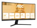 AOC Basic-line CU34B3E - B3 Series - LED monitor - curved - 34" - 3440 x 1440 WQHD @ 120 Hz - VA - 300 cd/m� - 3500:1 - HDR10 - 1 ms - HDMI, DisplayPort - black thumbnail 2