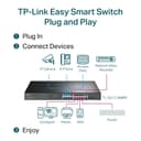 TP-Link JetStream TL-SG1218MPE - Switch - smart - 16 x 10/100/1000 (PoE+) + 2 x Gigabit SFP - rack-mountable - PoE+ (192 W) - AC 100 - 240 V thumbnail 5