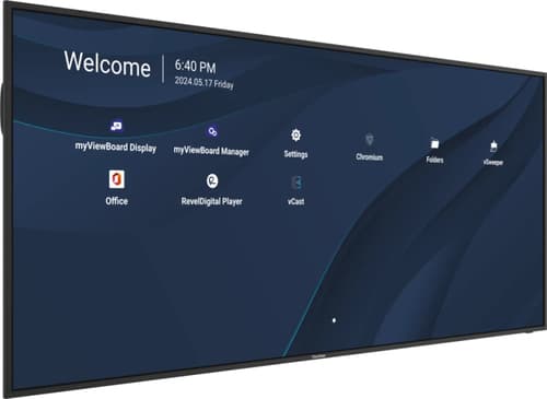 ViewSonic CDE105UW - 105" Diagonal Class LED-backlit LCD display - digital signage - with built-in media player / optional slot-in PC capability - Android - 5K UHD (2160p) 5120 x 2160 - direct-lit LED — view 4