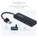 StarTech.com 4-Port USB-A Hub, 5Gbps, Bus Powered, Small Travel Mini Hub - Hub - 4 x USB 3.2 Gen 1 - desktop thumbnail 13