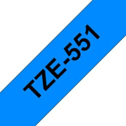 Brother TZe-551 - Black on blue - Roll (2.4 cm) 1 cassette(s) laminated tape - for Brother PT-D600, P-Touch PT-2730, 3600, D600, D800, E550, H500, P700, P750, P900, P950