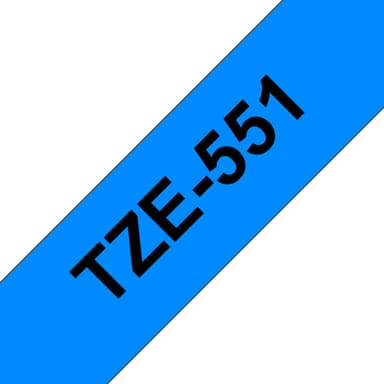 Brother TZe-551 - Black on blue - Roll (2.4 cm) 1 cassette(s) laminated tape - for Brother PT-D600, P-Touch PT-2730, 3600, D600, D800, E550, H500, P700, P750, P900, P950