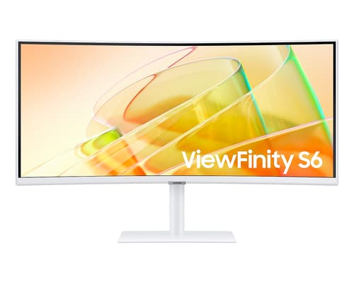 Samsung ViewFinity S6 S34C650TAU - S65TC Series - LED monitor - curved - 34" - 3440 x 1440 UWQHD @ 100 Hz - VA - 350 cd/m� - 3000:1 - HDR10 - 5 ms - 2x Thunderbolt 4, HDMI, DisplayPort - speakers - warm white