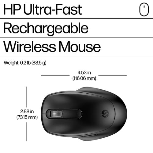HP 515 UF RECHBL Wireless Mouse EMEA-INTL English Loc-Euro plug — view 4