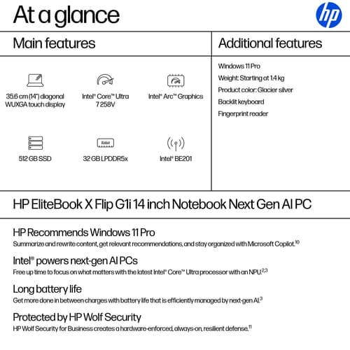 HP EBXFLG1 I14AI U7-258V 32/512 W11P — view 5