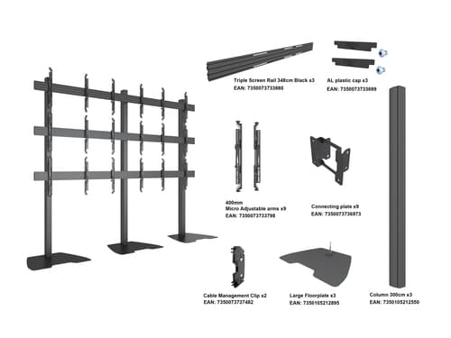 *Non Cancellable/Non Returnable (NCNR)* M PRO SERIES VIDEO WALL STAND MBF3X3 — view 5