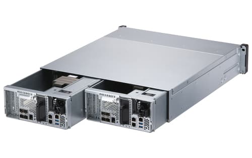 QNAP ES2486dc - NAS server - 24 bays - rack-mountable - SAS 12Gb/s - RAID 0, 1, 5, 6, 10, 50, JBOD, 60, RAID TP - RAM 96 GB - Gigabit Ethernet / 10 Gigabit Ethernet - iSCSI support - 2U — view 7