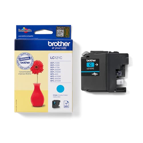 Brother LC121C - Cyan - original - ink cartridge - for Brother DCP-J100, J105, J132, J152, J552, J752, MFC-J245, J470, J650, J870 — view 5