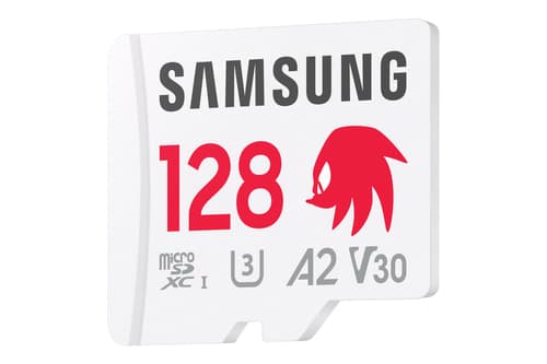 Samsung PRO Plus MB-MD128SA - Sonic the Hedgehog flash memory card (microSDXC to SD adapter included) - 128 GB - A2 / Video Class V30 / UHS-I U3 - microSDXC UHS-I - white — view 3