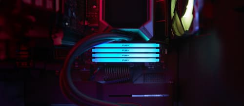 Kingston FURY Beast RGB - DDR4 - kit - 64 GB: 4 x 16 GB - DIMM 288-pin - 3200 MT/s / PC4-25600 - CL16 - 1.35 V - unbuffered - non-ECC - black — view 4