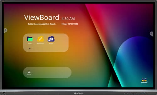 ViewSonic ViewBoard IFP5550-5 - 55" Diagonal Class LED-backlit LCD display - interactive - with touchscreen (multi touch) / optional slot-in PC capability - 4K UHD (2160p) 3840 x 2160 - direct-lit LED