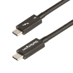StarTech.com 3ft (1m) Thunderbolt 4 Cable, 40Gbps, 100W Power Delivery, 4K/8K Video, Intel-Certified Thunderbolt Cable - Compatible w/ USB 4/Thunderbolt 4/ USB 3.2/ USB Type-C/DisplayPort/Thunderbolt 3 (TBLT4MM1M) - Thunderbolt cable - Thunderbolt 4 (M) to Thunderbolt 4 (M) - USB4/Thunderbolt 3/USB 3.2/USB Type-C/DisplayPort - 1 m - passive, 4K support, 8K support, USB Power Delivery (100W) - black
