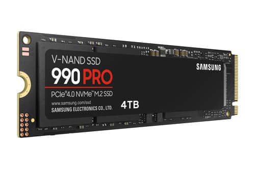 Samsung 990 PRO MZ-V9P4T0BW - SSD - encrypted - 4 TB - internal - M.2 2280 - PCIe 4.0 x4 (NVMe) - 256-bit AES - TCG Opal Encryption — view 5
