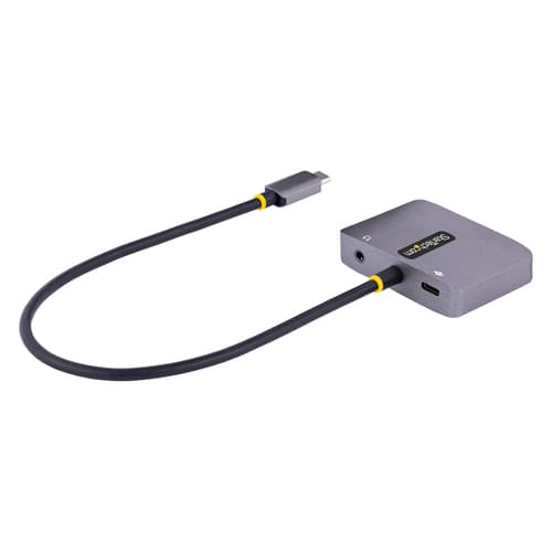 StarTech.com USB C Video Adapter, USB C to HDMI VGA Multiport Adapter w/ 3.5mm Audio Output, 4K 60Hz, HDR, 100W PD 3.0, USB C Monitor Adapter for Laptop, Thunderbolt 3/4 Compatible - USB C Display Travel Adapter (122-USBC-HDMI-4K-VGA) - Docking station - USB-C / Thunderbolt 3 / Thunderbolt 4 - HDMI, VGA — view 11