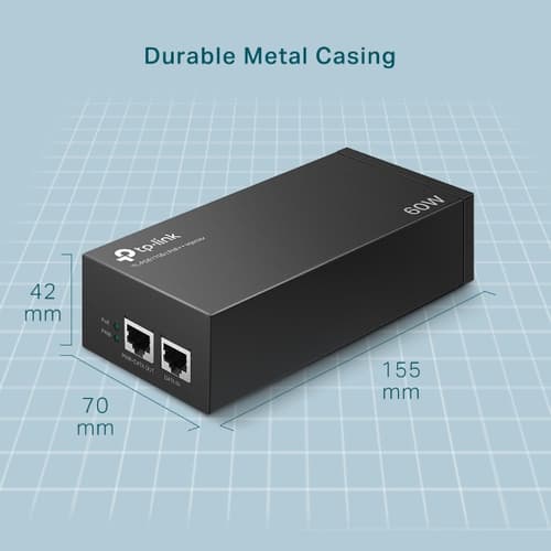 TP-Link TL-POE170S V2 - PoE injector - gigabit - AC 100-240 V - 60 Watt - output connectors: 1 — view 6