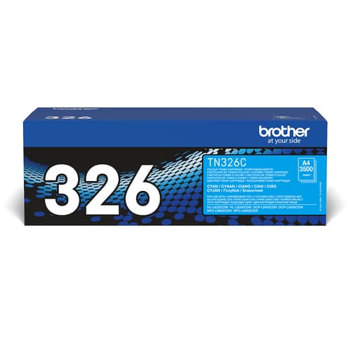 Brother TN326C - Cyan - original - toner cartridge - for Brother DCP-L8400, DCP-L8450, HL-L8250, HL-L8350, MFC-L8650, MFC-L8850