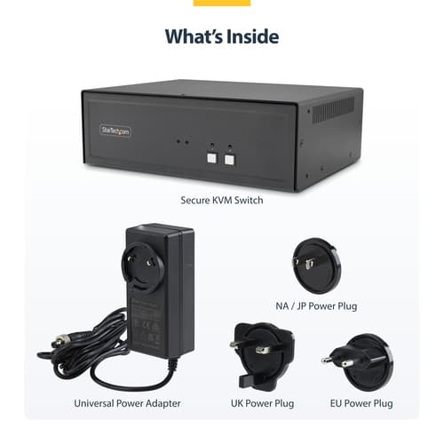 StarTech.com - KVM / audio / USB switch - 2 x KVM / audio / USB - 1 local user - desktop - TAA Compliant — view 10
