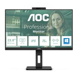 AOC Pro-line 24P3CW - LED monitor - 24" (23.8" viewable) - 1920 x 1080 Full HD (1080p) @ 75 Hz - IPS - 300 cd/m� - 1000:1 - 4 ms - HDMI, 2xDisplayPort, USB-C - speakers - black