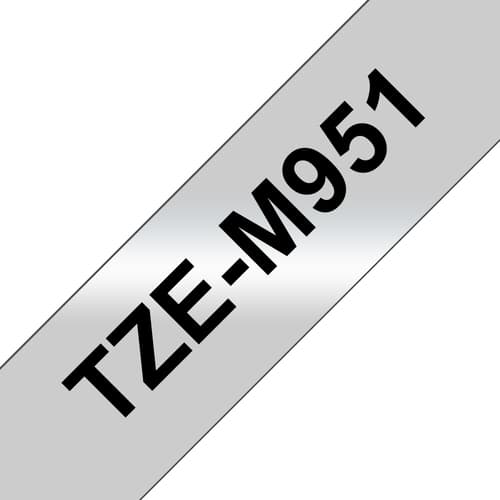 Brother TZe-M951 - Black on matte silver - Roll (2.4 cm x 8 m) 1 cassette(s) laminated tape - for Brother PT-D600, P-Touch PT-D800, P900, P950, P-Touch Cube Plus PT-P710