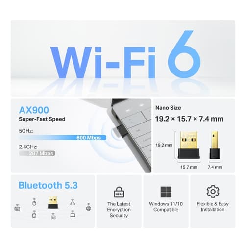 TP-Link Archer TX10UB Nano V1 - network adapter - USB 2.0 — view 5