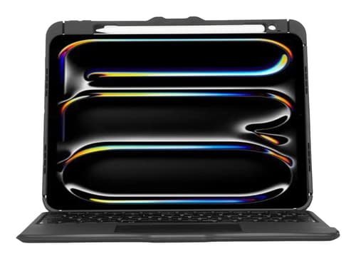 Targus Versavu - Keyboard and folio case - with trackpad - backlit - wireless - Bluetooth 5.0 - QWERTY - UK - black