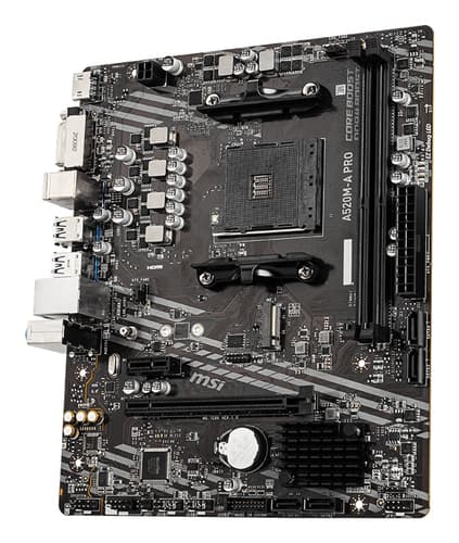 MSI A520M-A PRO, AMD, Socket AM4, AMD Ryzen 3000 Series, DDR4-SDRAM, 64 GB, DIMM — view 4