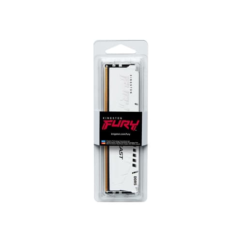 Kingston FURY Beast - DDR5 - module - 32 GB - DIMM 288-pin - 6400 MHz / PC5-51200 - CL32 - 1.4 V - unbuffered - on-die ECC - white — view 6