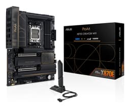 ASUS ProArt X870E-CREATOR WIFI - Motherboard - ATX - Socket AM5 - AMD X870E Chipset - USB4, USB-C 3.2 Gen 2x2, USB 3.2 Gen 2, USB 3.2 Gen 1 - Wi-Fi 7, 10 Gigabit LAN, Bluetooth - onboard graphics (CPU required) - HD Audio (8-channel)