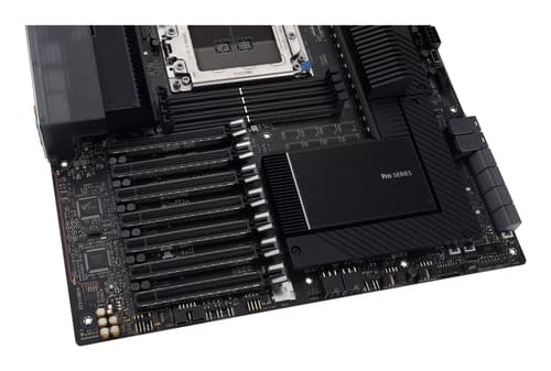 ASUS Pro WS WRX80E-SAGE SE WIFI - Motherboard - extended ATX - Socket sWRX8 - AMD WRX80 Chipset - USB-C Gen 2x2, USB-C Gen2, USB 3.2 Gen 2, USB 3.2 Gen 1 - 2 x 10 Gigabit LAN, Wi-Fi 6, Bluetooth - HD Audio (8-channel) — view 11