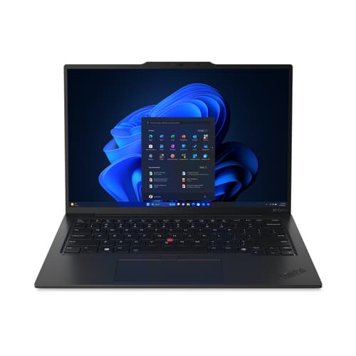 Lenovo ThinkPad X1 Carbon Gen 12 21KC - 180-degree hinge design - Intel Core Ultra 7 - 155U / up to 4.8 GHz - Evo - Win 11 Pro - Intel Graphics - 32 GB RAM - 1 TB SSD TCG Opal Encryption 2, NVMe, Performance - 14" OLED touchscreen 2880 x 1800 (2.8K) @ 120 Hz - NFC, Wi-Fi 6E, Bluetooth - 5G - black paint - kbd: UK - with 3 Years Lenovo Premier Support, CO2 Offset 0.5 ton (2nd Gen)