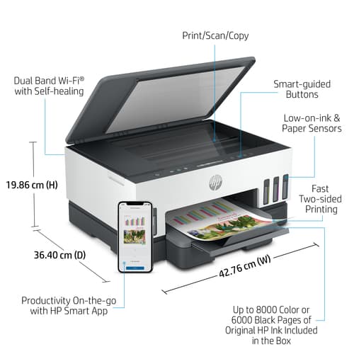 HP Smart Tank 7008 All-in-One Printer W-Con'tl EUR GB,IE,Nordic,Baltic-mul lo — view 13