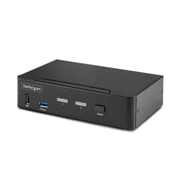 StarTech.com 2-Port DisplayPort KVM Switch, 8K 60Hz / 4K 144Hz, Single Display, DP 1.4, 2x USB 3.0 Ports, 4x USB 2.0 HID Ports, Push-Button & Hotkey Switching, TAA Compliant - OS Independent, Metal Housing (D86A2-2-PORT-8K-KVM) - KVM / audio / USB switch - 2 x KVM / audio / USB - 1 local user - desktop - TAA Compliant