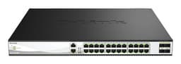 D-Link DXS 3130-28P - Switch - L3 - Managed - 24 x 1/2.5/5/10GBase-T (PoE++) + 4 x 10 Gigabit / 25 Gigabit SFP28 - rack-mountable - PoE++ (790 W)