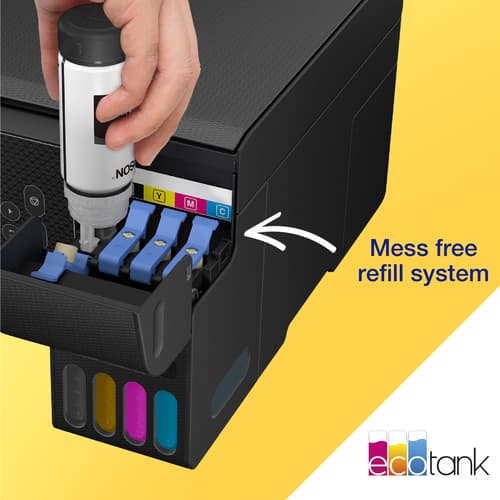 Epson EcoTank ET-2870 - Multifunction printer - colour - ink-jet - ITS - A4 (media) - up to 10 ppm (printing) - 100 sheets - Wi-Fi, USB - black — view 10