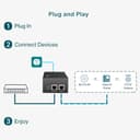 TP-Link TL-POE170S V2 - PoE injector - gigabit - AC 100-240 V - 60 Watt - output connectors: 1 thumbnail 4