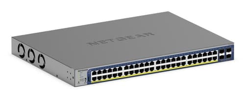 NETGEAR Smart GS752TXP - V3 - switch - L3 Lite - smart - 48 x 10/100/1000 (PoE+) + 4 x SFP+ - desktop, rack-mountable - PoE+ (380 W)