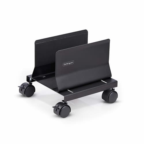 StarTech.com Computer Tower Cart Rolling CPU Caddy w/ Wheels, Adjustable - Cart - for personal computer - steel - black