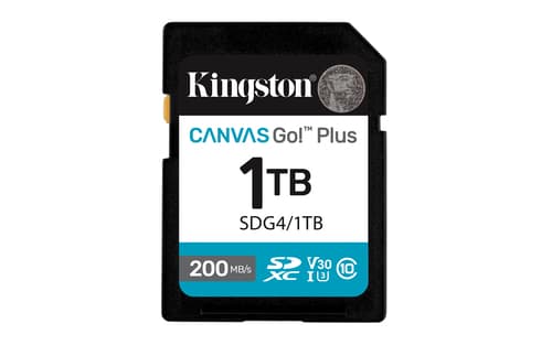 Kingston Canvas Go! Plus - Flash memory card - 1 TB - Video Class V30 / UHS-I U3 / Class10 - SDXC UHS-I — view 1