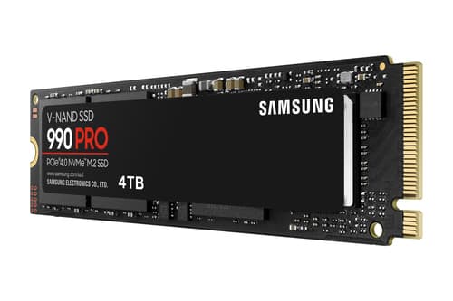 Samsung 990 PRO MZ-V9P4T0BW - SSD - encrypted - 4 TB - internal - M.2 2280 - PCIe 4.0 x4 (NVMe) - 256-bit AES - TCG Opal Encryption — view 4