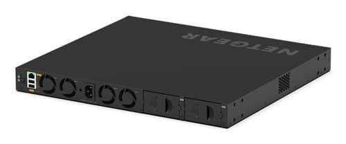 NETGEAR M4350-24M4X4V - Switch - L3 - Managed - 24 x 100/1000/2.5G (PoE++) + 4 x 100/1000/2.5G/5G/10G (PoE++) + 4 x 25 Gigabit SFP28 - front to back airflow - desktop, rack-mountable - PoE++ (2520 W) — view 5