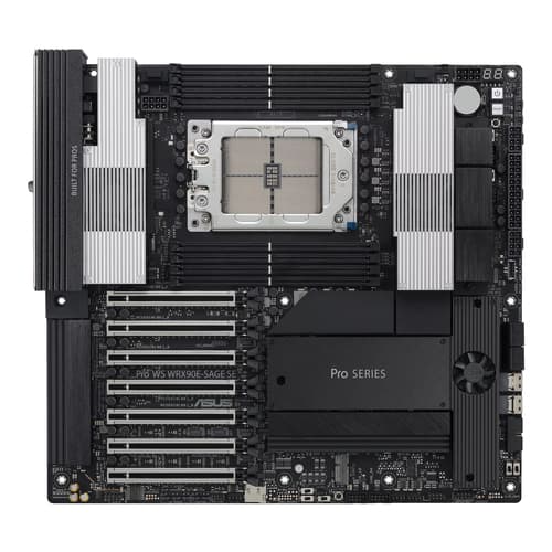 ASUS PRO WS WRX90E-SAGE SE - Motherboard - SSI EEB AST2600 - Socket sTR5 - AMD WRX90 Chipset - USB 3.2 Gen 1, USB-C 3.2 Gen 2x2, USB4 - Gigabit LAN - onboard graphics (CPU required) - HD Audio (6-channel) — view 9