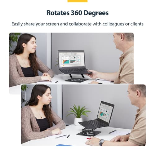 StarTech.com - Notebook stand - 360� rotating base - desktop - silver — view 11