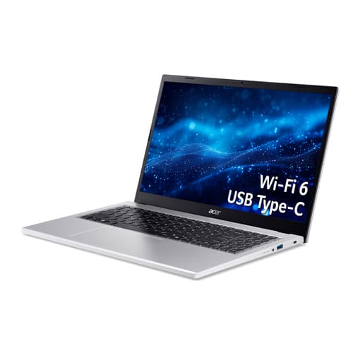 Acer Extensa 15 EX215-57 - Intel Core i5 - i5-1334U / up to 4.6 GHz - Win 11 Pro - Intel Iris Xe Graphics - 16 GB RAM - 512 GB SSD NVMe, QLC - 15.6" IPS 1920 x 1080 (Full HD) - Wi-Fi 6 - pure silver - kbd: UK — view 4