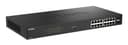 D-Link DGS 1018P - Switch - unmanaged - 16 x 10/100/1000 (PoE) + 2 x combo Gigabit SFP - rack-mountable, desktop - PoE (240 W) thumbnail 2