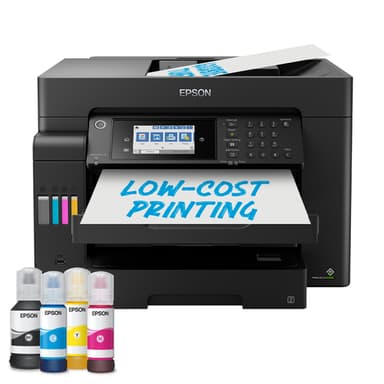Epson EcoTank ET-16605 Colour A3 Multifuncion Printer. Up to 25ppmipm. Print/Copy/Scan. Duplex. 2 Trays. One set of replacement inks prints up to 7,500 pages in black and 6,000 pages in colour