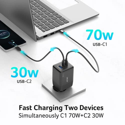 ACER GAN CHARGER  2X USB-C 1X USB-A — view 6