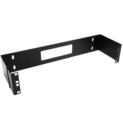 StarTech.com 2U Hinged Wall Mount Patch Panel Bracket - 6 inch Deep - 19" Patch Panel Swing Rack for Shallow Network Equipment- 22lbs (WALLMOUNTH2) - Wall mount bracket - 2U - 19"